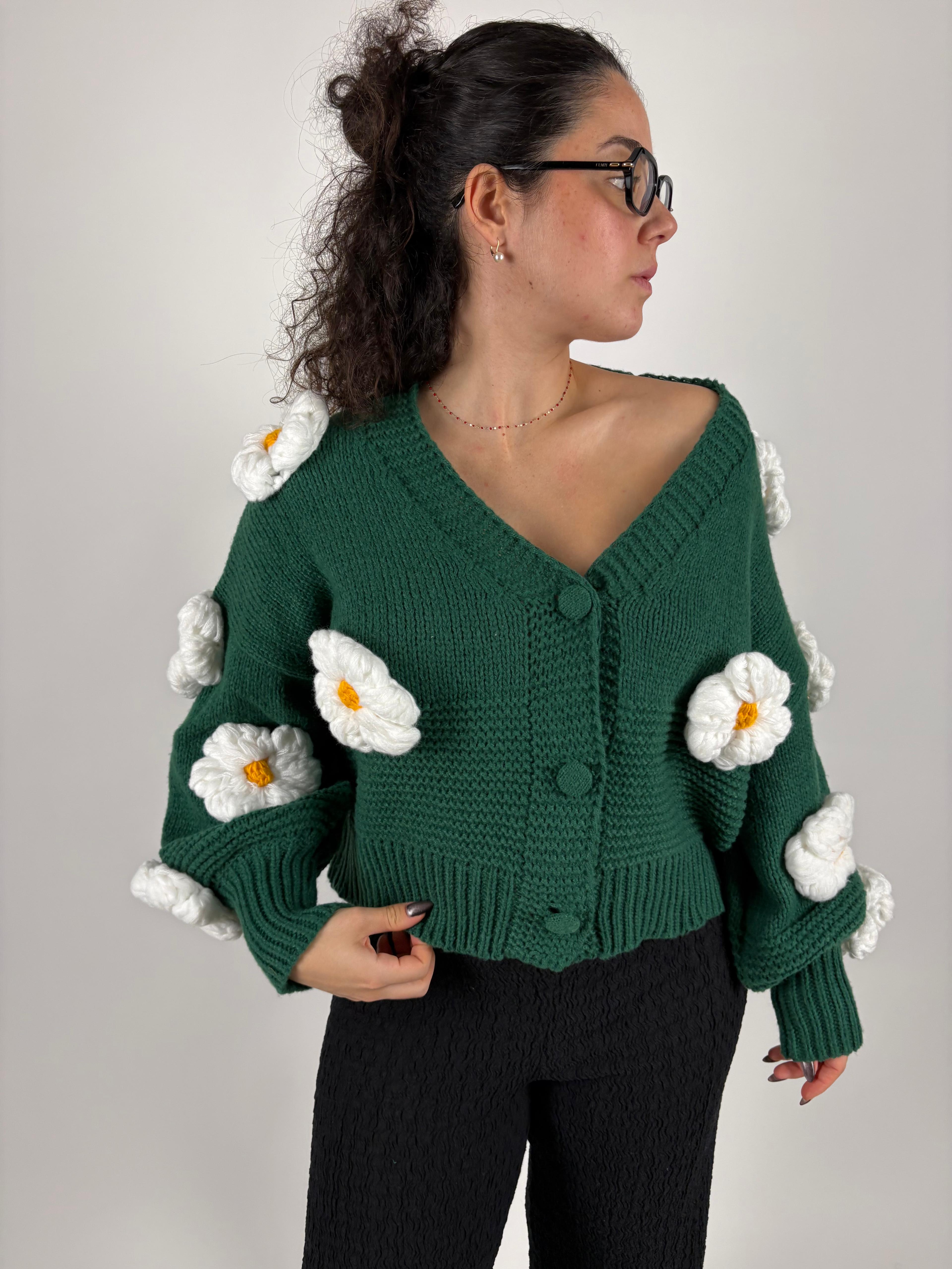 Cardigan Fiore vert