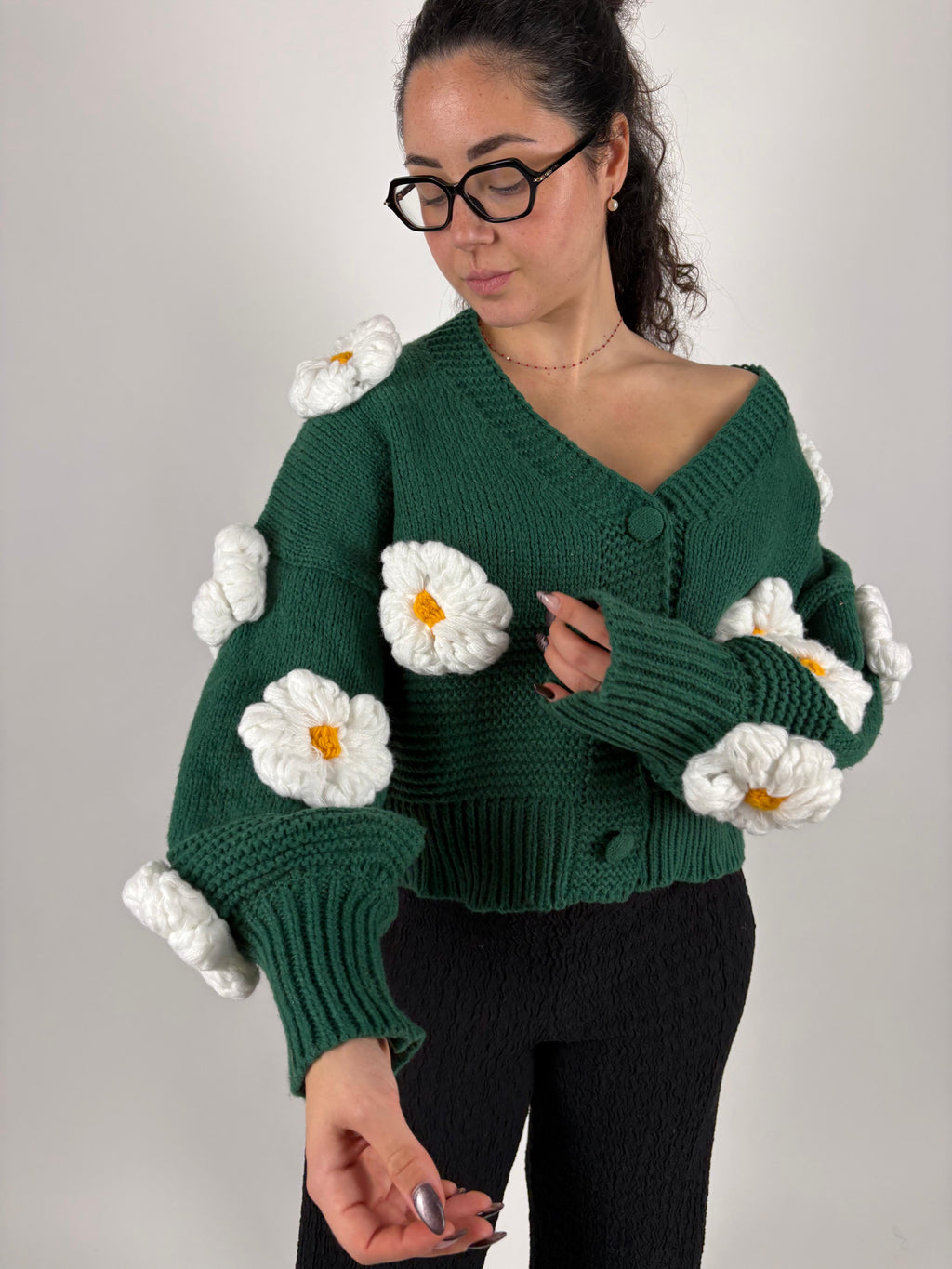 Cardigan Fiore vert