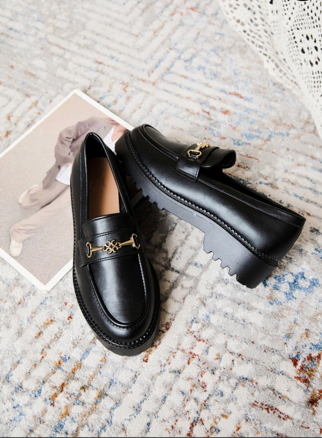 Mocassin à boucle noir