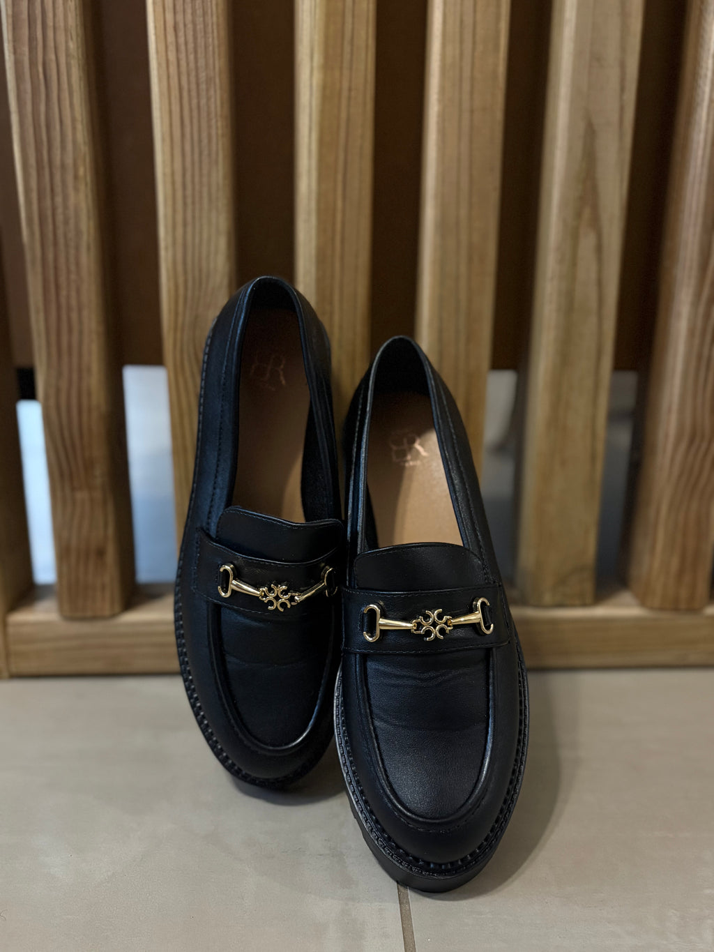 Mocassin à boucle noir